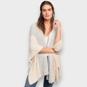 Anthropologie Gray and Cream Poncho